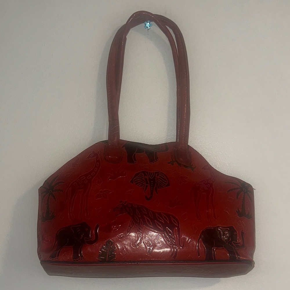 Embossed Animal Motif Tote Bag